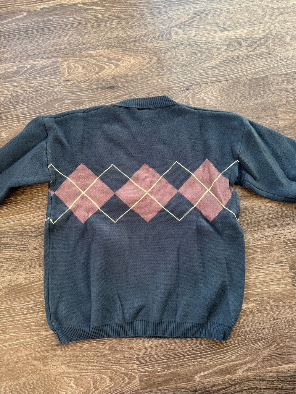 Taylor Swift Navy Argyle Crewneck Sweater - Picture 2 of 6